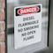 Signmission Diesel Flammable No Smoking No Danger Sign, Vinyl Decal, 7in W x 10in L, 2PK OS-2PACK-DS-D-710-V-2363 - alternate 3